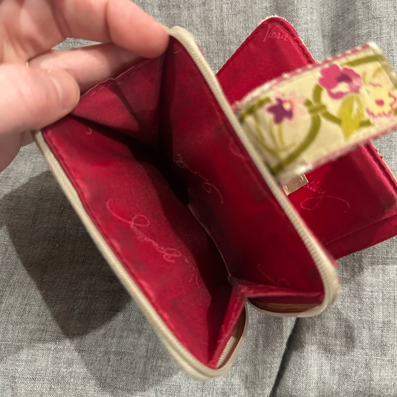 Vera Bradley Pink and Green Floral Wallet - Picture 4 of 6